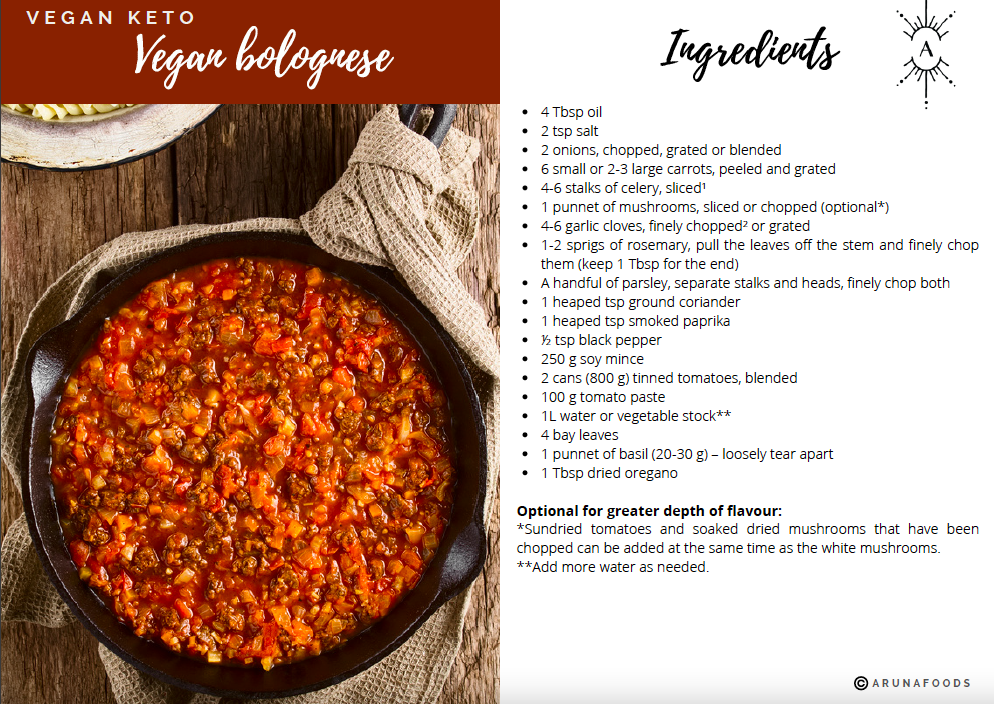Vegan Bolognese recipe